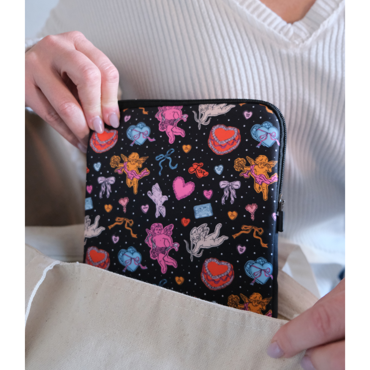 Dark Stupid Cupid Book Sleeve