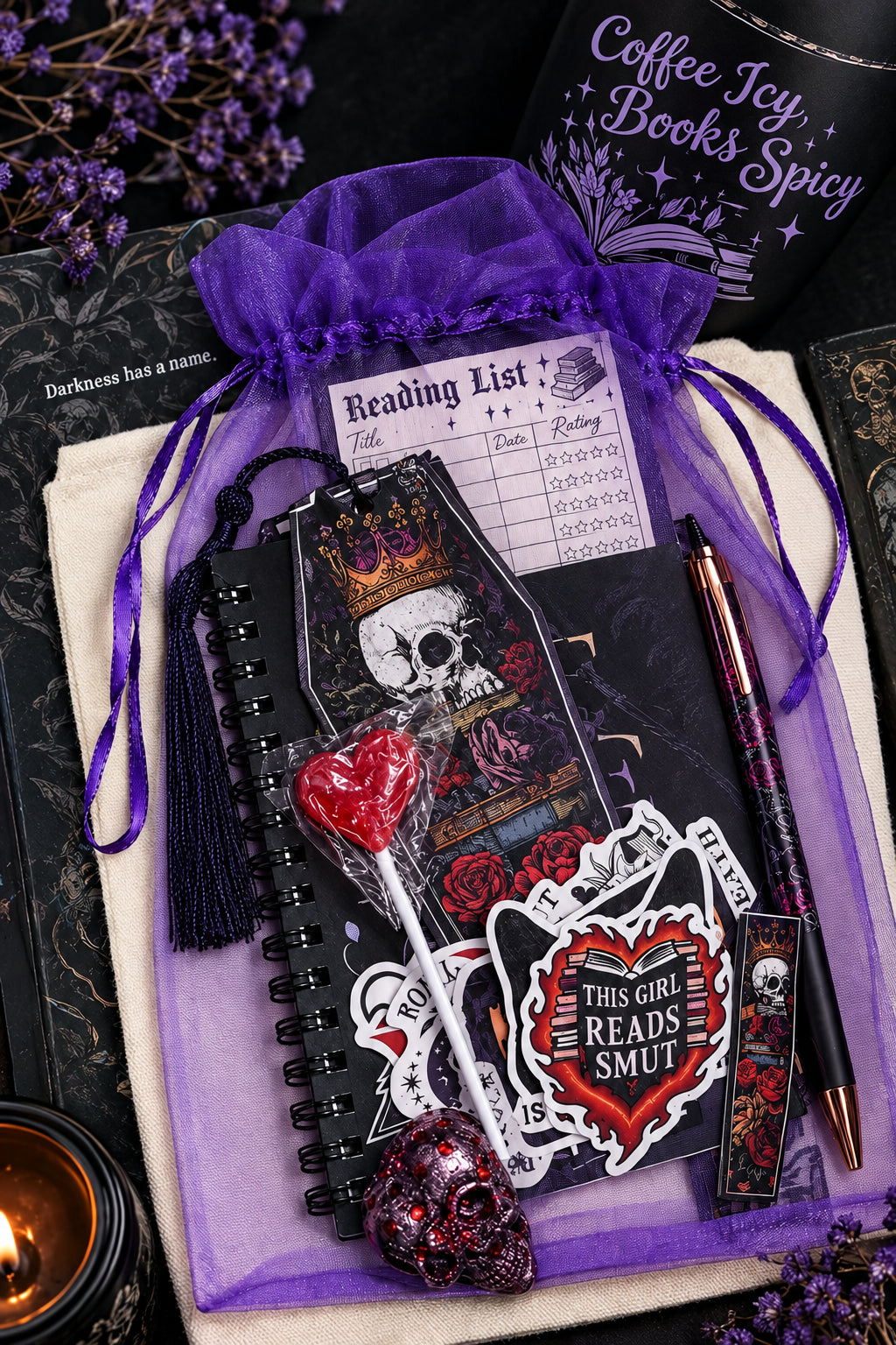 Dark Romance Treasure Box - Special Edition Books, Spa, Freshwater Pearls, Beach Theme