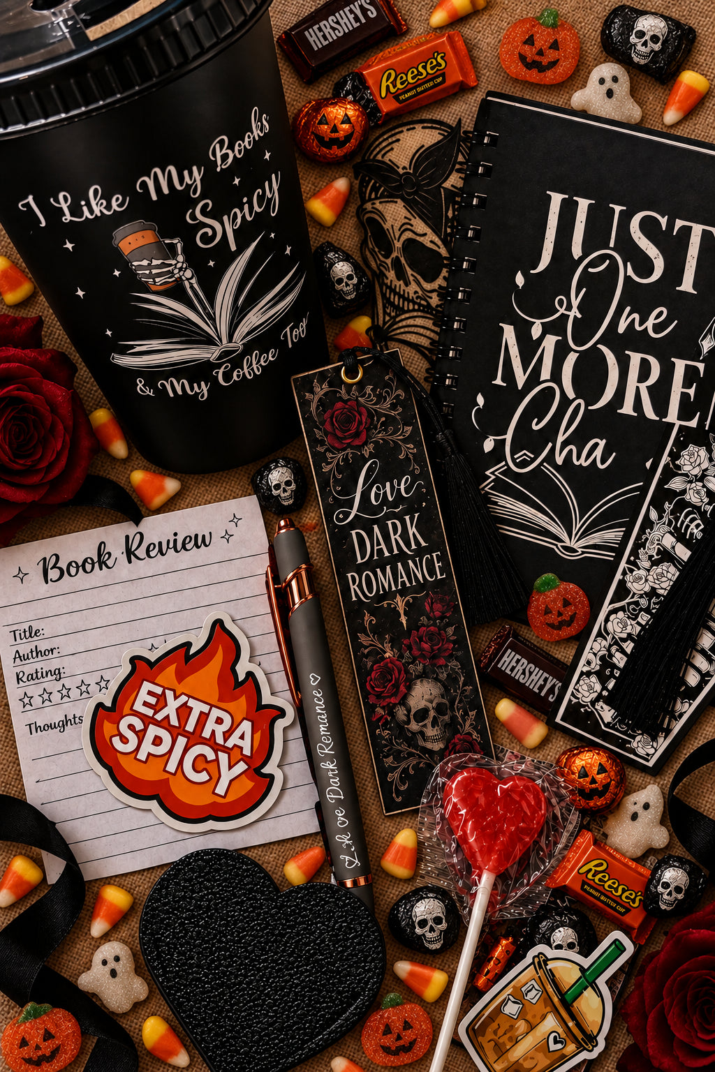 Dark Romance Treasure Box - Special Edition Books, Spa, Freshwater Pearls, Beach Theme