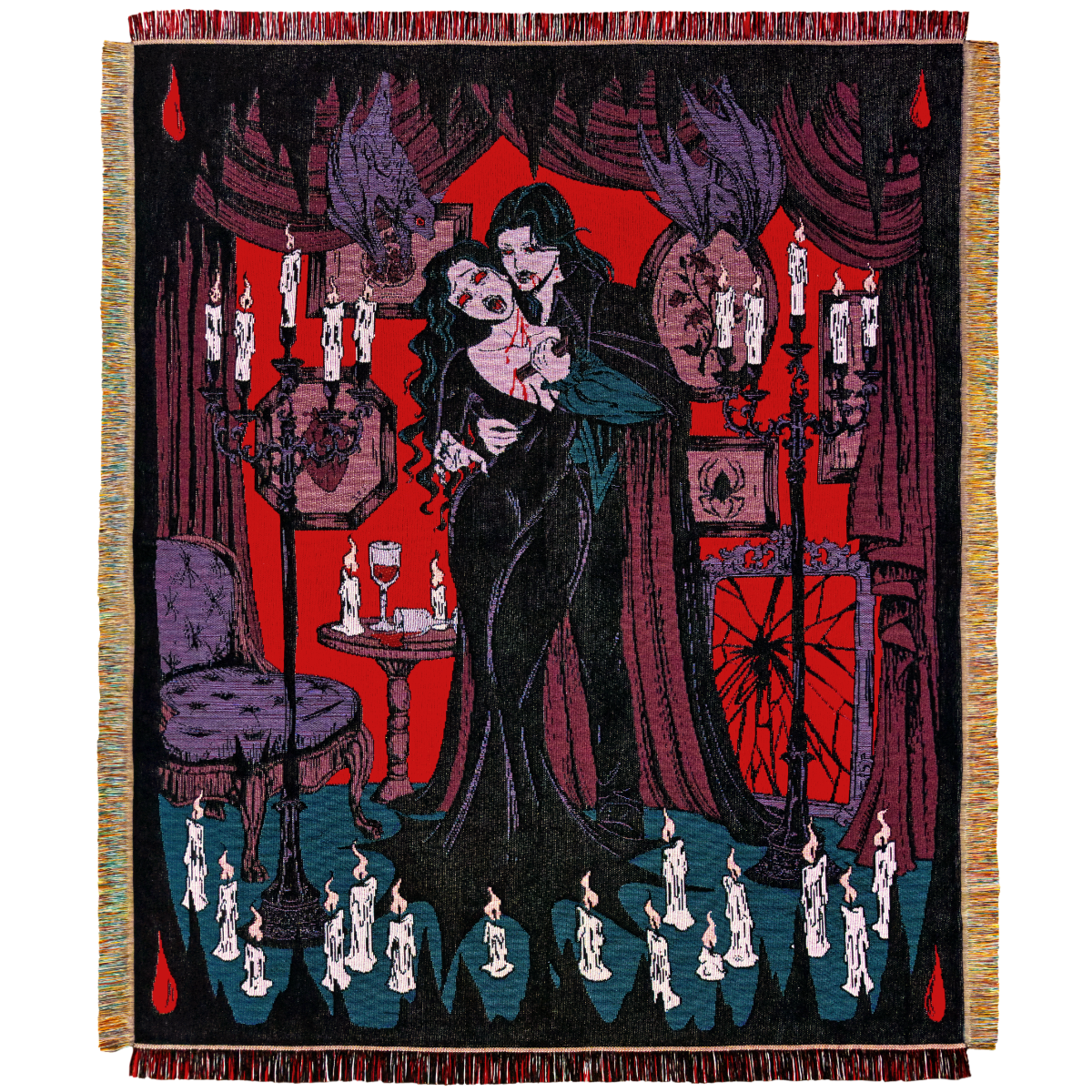 Love Bite - Vampire Romance Woven Blanket