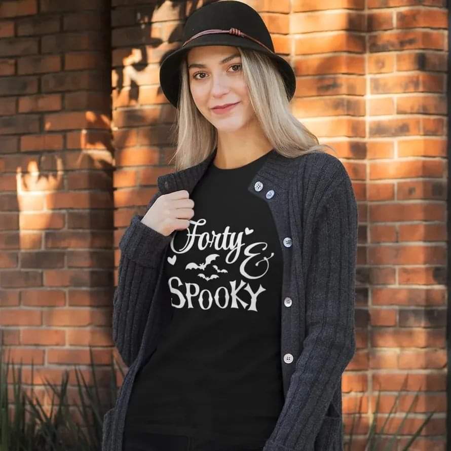"Forty & Spooky" Hearts And Bats Tee - Unisex Shirt