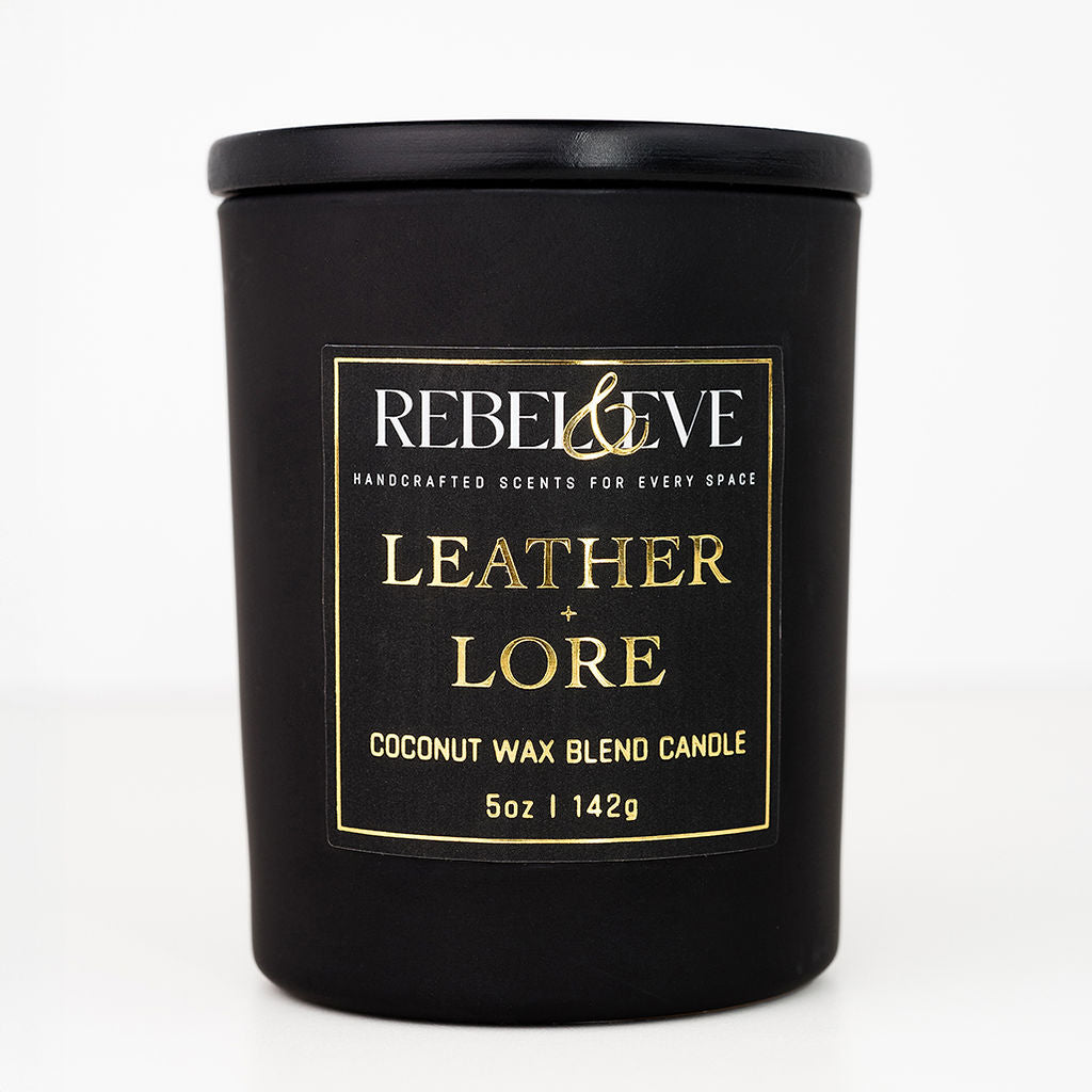 Leather + Lore Candle - Library - Dark Romance Crates