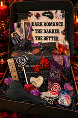 Fall Vibes Halloween Book Box: dark & spicy reads, candy, spa, cup, toy