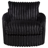 Sarco Corduroy Upholstered Swivel Accent Arm Chair Black