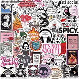 10-50 PCS Smutty Dark Romance Book Stickers for Kindle, Notebook, Bookish Reader Themed Sticker Pack Waterproof, Holographic (see bulk rate)