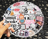 10-50 PCS Smutty Dark Romance Book Stickers for Kindle, Notebook, Bookish Reader Themed Sticker Pack Waterproof, Holographic (see bulk rate)